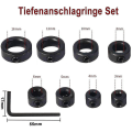 Miniatyrbillede 3 af 5: Bor Dybdestop 8 stk Dybdestop Borbit Positioner Ring Krage Ring Positioner