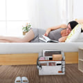 Miniatyrbilde 2 av 5: Sengbord Caddy, Filt Sengbord Oppbevaringsorganisator Hjem Madrass Sofa Bord Skap Seng Caddy Oppbevaring