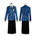 Miniatyrbilde 5 av 5: Wednesday Addams The Addams Family Nevermore Kostyme Uniform Dresssett Kvinneklær L Style 3