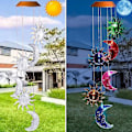 Miniatyrbilde 2 av 5: Solcelled Drevne LED Vindklokker med Sol og Månelys, Fargeskiftende, Utendørs 7y2e