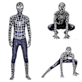 Miniatyrbild 2 av 5: Venom Jumpsuit Barnkläder Superhjälte Fancy Up Zentai Bodysuit Prestanda Kostym 3-4 Years
