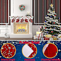 Miniatyrbilde 5 av 5: 12 stk Julemini Strømper Glitter Snøflak Stjerne