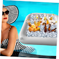 Miniatyrbild 7 av 8: Pool Party Tillbehör Uppblåsbar Kylbricka St Drickhållare Lätt Vikbar