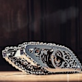 Miniatyrbild 5 av 5: DIY 3D Metallpussel Växlad Mekanisk Modell Monterad Metallhantverk Leksak | Modellbyggningssatser (Silver)