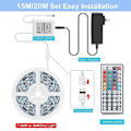 Miniatyrbild 4 av 5: LED-ljusremsa 15m 50ft 65.6ft RGB Färgbyte Kit
