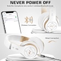 Pikkukuva 4 / 5: 6s Langattomat Bluetooth-kuulokkeet, Yli-korvan, Hi-fi Stereo Taitettavat Langattomat Stereokuulokkeet White