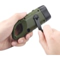Miniatyrbilde 4 av 5: Nødblinklys, LED-lommelykt, Solcellegenerator, Oppladbar lommelykt, Camping Utendørs Lommelykt green