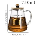 Miniatyrbillede 3 af 3: Rustfrit Teekande med Glasfilter Varmebestandig