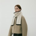 Miniatyrbillede 2 af 3: Vinter Sjal Wrap til Kvinder Langt Patchwork Farvet Strikket Sjal Kvinde Vinter Sammensætning Varmt Blødt White
