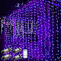 Miniatyrbilde 3 av 5: Utendørs julevindulys 3x3m 300LED 9 farger fjernkontroll