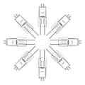 Miniatyrbilde 3 av 5: Tsleen 100 stk G4 Halogen Varmt Hvit 12v 20w Lyspærer