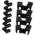 Miniatyrbillede 1 af 8: Begynder Spisepinde Trænere 10 stk Genanvendelige Spisepinde Holder Clips Sort