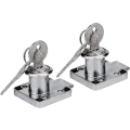 Miniatyrbilde 1 av 5: Sett med 2 rustfrie stål 22mm skuffekamspor med 2 nøkler for skap, kontor, garderobe, skap