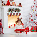 Miniatyrbilde 4 av 5: 12 stk Julemini Strømper Glitter Snøflak Stjerne