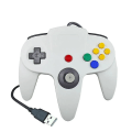 Miniatyrbillede 1 af 2: USB Trådløs N64 Controller Gamepad til Klassisk 64 Hvid