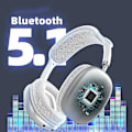 Pikkukuva 3 / 5: Langattomat melunvaimentavat kuulokkeet Musiikki-kuulokkeet Stereokuulokkeet Bluetooth-kuulokkeet 1 kpl - valkoinen