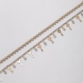 Miniatyrbillede 4 af 5: 2 stk. Hjerte-nøgle-disk Dobbeltlags Ankelkæde Diamantbesat Kugle Multilags Ankelkæde Stjernelys