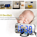 Miniatyrbillede 4 af 4: Digital vækkeur, spejloverflade LED elektroniske ure, med USB-oplader, snooze-model
