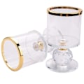 Miniatyrbilde 2 av 5: Krystall Pillar Lysestake Glass Lysestake Teelysholder S