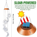 Miniatyrbilde 3 av 5: Solcelled Drevne LED Vindklokker med Sol og Månelys, Fargeskiftende, Utendørs 7y2e