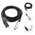 Miniatyrbillede 7 af 8: USB til XLR mikrofonlink-konverterkabel 3 meter bærbart kabel til konference- og stemmeoptagelse