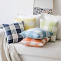 Miniatyrbillede 5 af 5: Pakke med 2 Farmhouse Buffalo Check Plaid Polyester Linen Bløde Dekorative Kvadrater