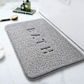 Miniatyrbillede 1 af 5: Hukommelsesskum Bademåtte 40*60cm Absorberende Super Blød Blød Antislip Koralsamt Badeværelsesmåtte Light gray 40*60CM