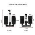 Miniatyrbilde 4 av 5: Akvariumfilter Luftpumpe Skimmer Biokjemisk Svampfilter