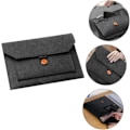 Miniatyrbilde 7 av 8: Rosa Laptopveske Filt Laptop Sleeve Lommer for Mus Mobiltelefonlader Datakabel