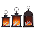 Miniatyrbilde 5 av 5: LED Flamme Lantern Lamper Peis Effekt Lys Dekor