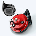 Miniatyrbillede 3 af 5: Dobbelt-tone Høj Lyd Bil Snegl Luft Horn 12v 135db Universal Til Lastbil Bil Båd Cykel 2stk rød