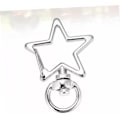 Miniatyrbilde 5 av 8: 50 stk. Sølv Stjerneformet Nøkkelholder Metall Nøkkelring High End Legering Nøkkelkjede