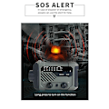 Miniatyrbillede 2 af 4: Nødradio AM/FM/NOAA, håndsvinget batteridrevet solradio med LED-lommelygte, SOS-alarm White
