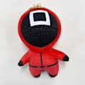 Miniatyrbild 5 av 5: Squid Game Plysch Pop Nyckelring Hängare Väska Ornament Leksak Kvadrat Söt
