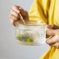 Miniatyrbilde 2 av 5: 450ml Nordisk Glasskrus Transparent Håndtakkopp Gyllen Kant