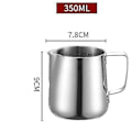 Pikkukuva 2 / 5: 350 ml:n teräksinen maidonvaahdotuskannutetti cappuccino-kahvimuki