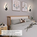 Miniatyrbillede 2 af 5: Led væglampe indendørs 2 stk. Moderne akryl sort monteret