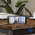 Miniatyrbild 3 av 5: Väckarklocka för sovrum, digital klockdisplay, 3 ljusstyrkenivåer, för hemsovrumsdekoration - blå skal blå ord - yuhao