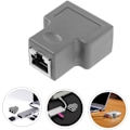 Miniatyrbillede 5 af 8: Praktisk Ethernet Splitter 1 til 2 Splitter Stik Plastik Netværksadapter Gigabit