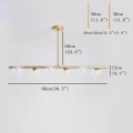 Miniatyrbillede 3 af 5: 98cm Line Design Chandelier Metal Ø Moderne