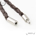 Miniatyrbillede 3 af 5: Mode Kvinder Mænd Læder Flettet Manschet Armbånd Unisex Armbånd
