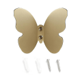 Miniatyrbillede 1 af 5: Butterfly Formet Væghængt Krog Messing Frakke Tøj Hænger Håndklædeholder Organizer