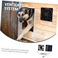 Miniatyrbillede 3 af 8: 1 Sæt Solpanel Ventilator Solventilator Indendørs Køleventilationssystem Køleventilator Hønsehus Ventilator
