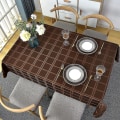Miniatyrbilde 2 av 5: Rektangulært Dug Plaid Stil Polyester Dug Flekkbestandig Rynke