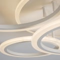 Pikkukuva 4 / 5: LED-kattovalaisin Ympyrä Rengas Valkoinen Moderni 90cm Himmennettävä