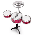 Miniatyrbilde 2 av 5: Jazz Trommesett for Småbarn - Slitesterke, Slagfaste Trommer - Avtakbare Trommer - Instrument - yuhao Three Drum Set Drum Red