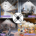 Miniatyrbilde 2 av 5: LED Garasjelys 80W Transformerbar Taklampe Verksted