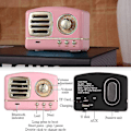 Pikkukuva 4 / 4: Kannettava Bluetooth-retrokaiutin, Langaton Mini Vintage -kaiutin