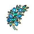 Miniatyrbillede 1 af 5: Mode Rhinestone Fjer Broscher Pins til Kvinder Damer Frakke Jakke Kjole Sjal Halsklæde Hat Brosche