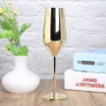 Miniatyrbilde 2 av 4: Champagnefløyte i rustfritt stål, gjenbrukbar vinglass, bryllupsgave, jubileum (gull)